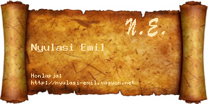 Nyulasi Emil névjegykártya